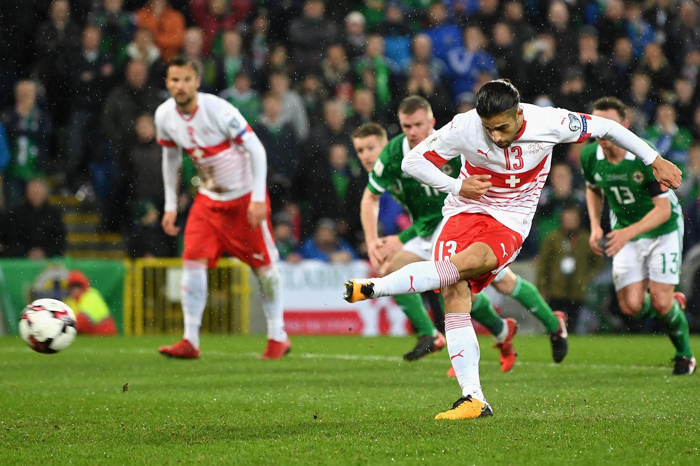 Northern Ireland 0 Switzerland 1: Rodriguez penalty decides first leg