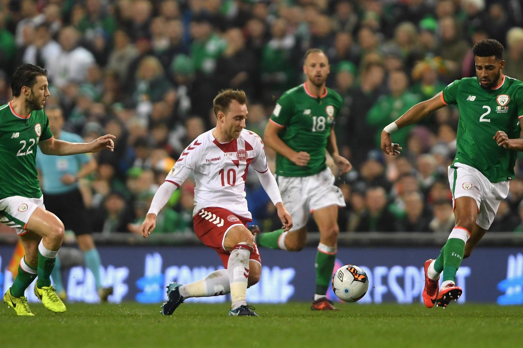 Hat-trick hero Eriksen ends Republic of Ireland's World Cup dream
