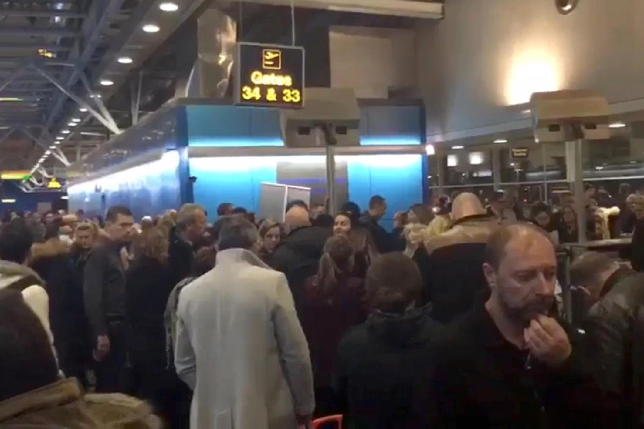 Turmoil as hundreds stranded at Stansted after London hit by snow
