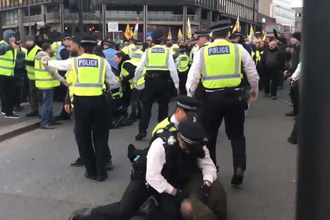 IOPC investigating police officer filmed striking man during protest