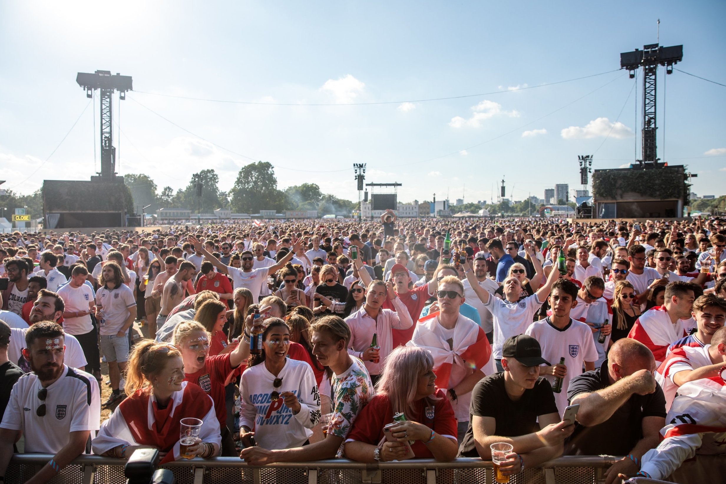 England fans go wild as Kieran Tripper scores first semi-final goal