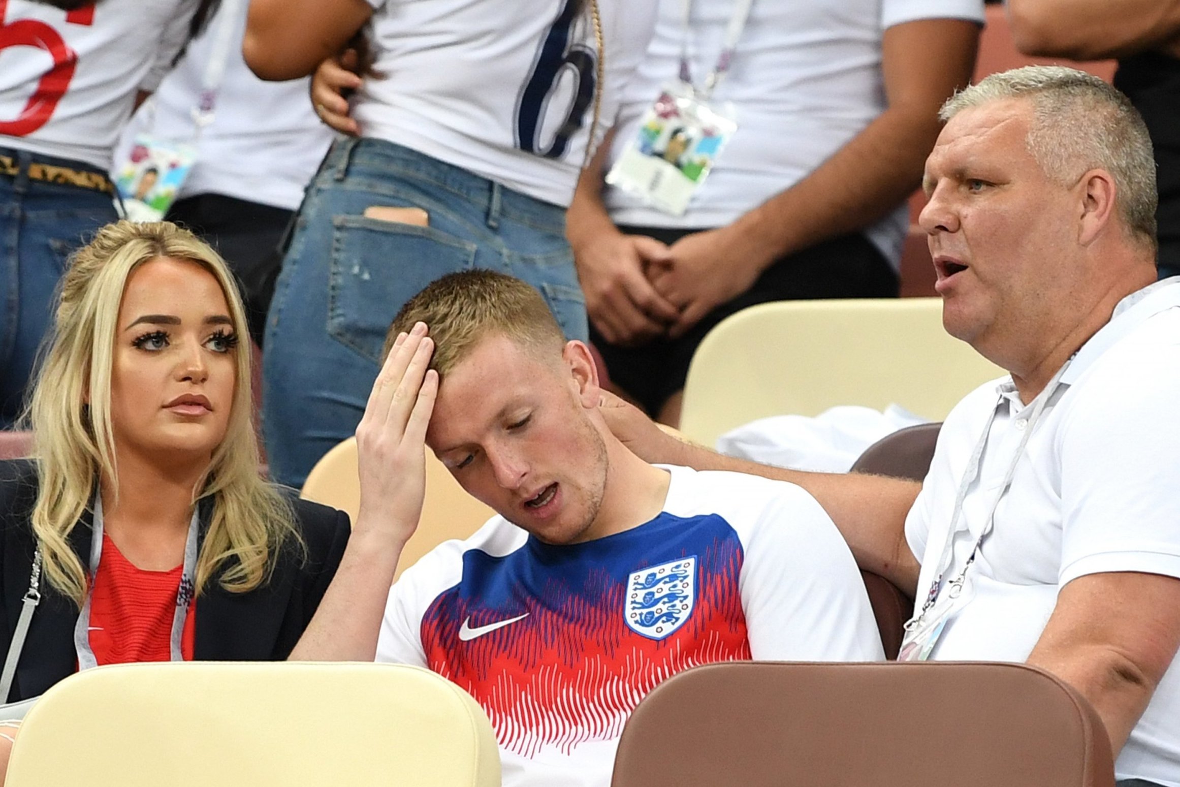 England's heartbroken heroes consoled by WAGS after crushing defeat