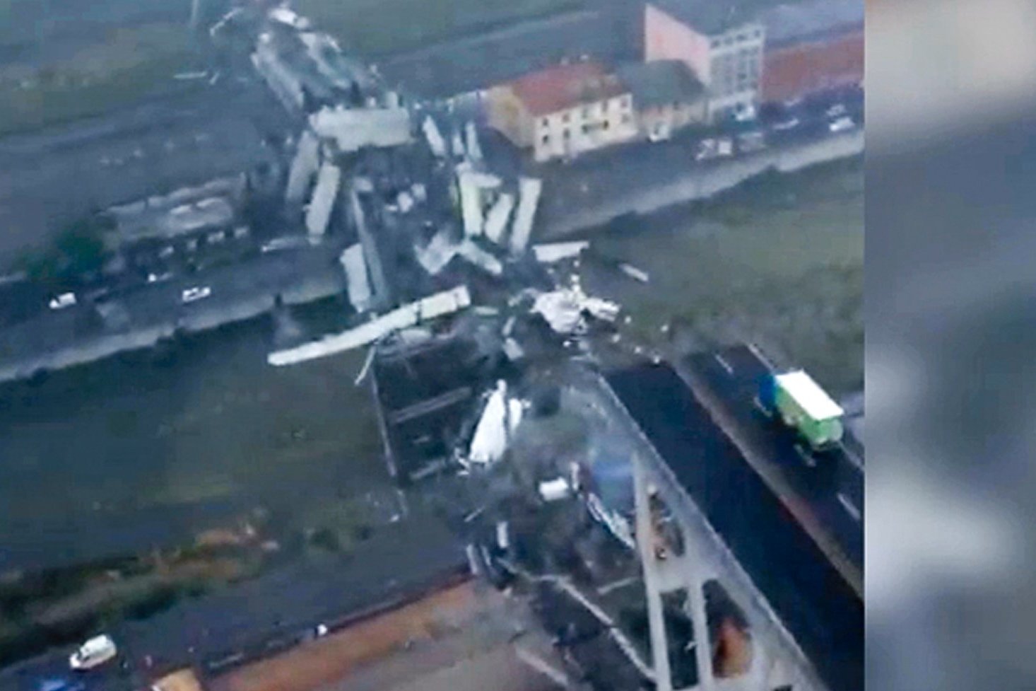 Shocking footage shows scale of horror after Genoa bridge collapse