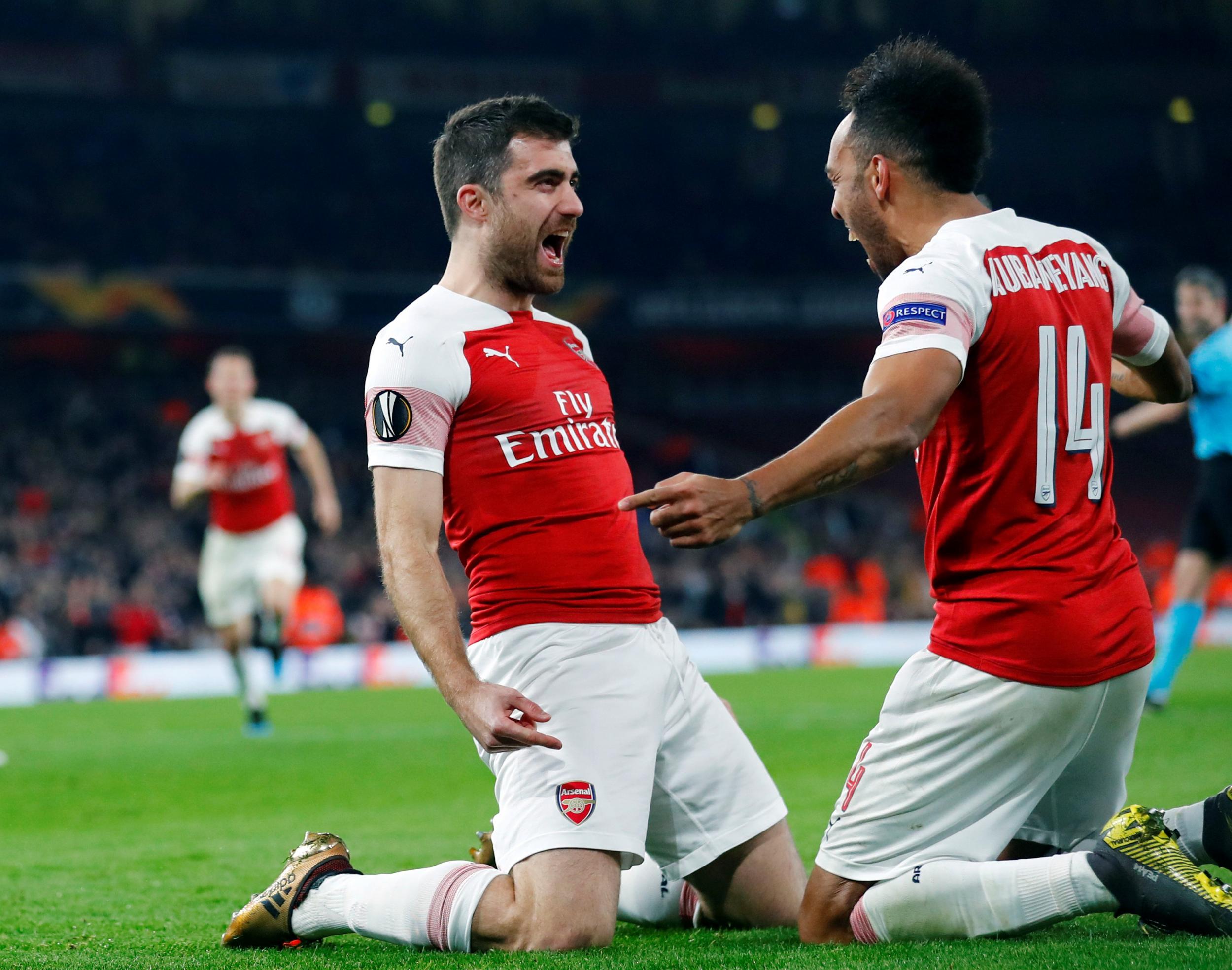 Mustafi and Sokratis on target as Arsenal seal Europa League progress