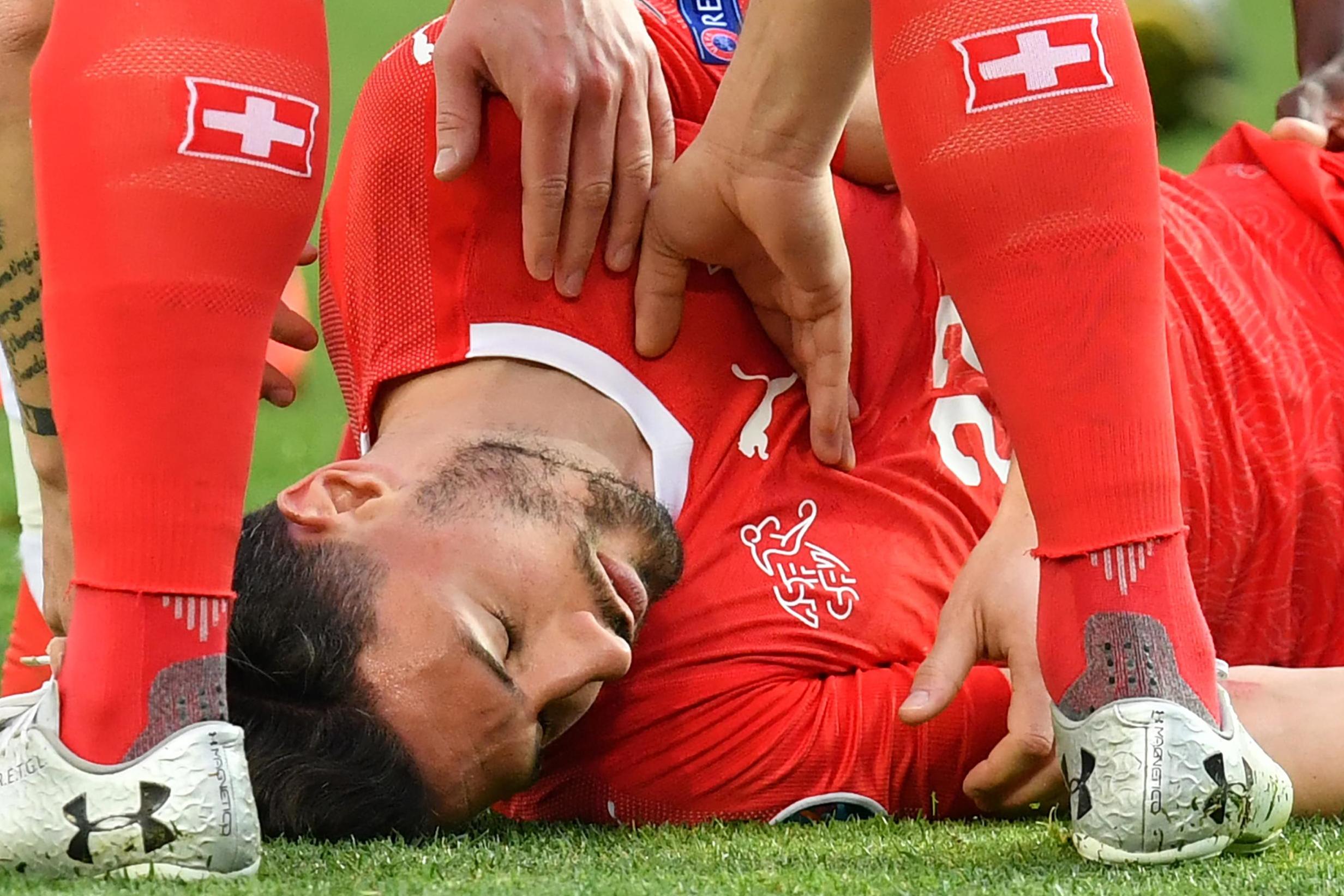 Opponent rushes to Schar's rescue after sickening head clash