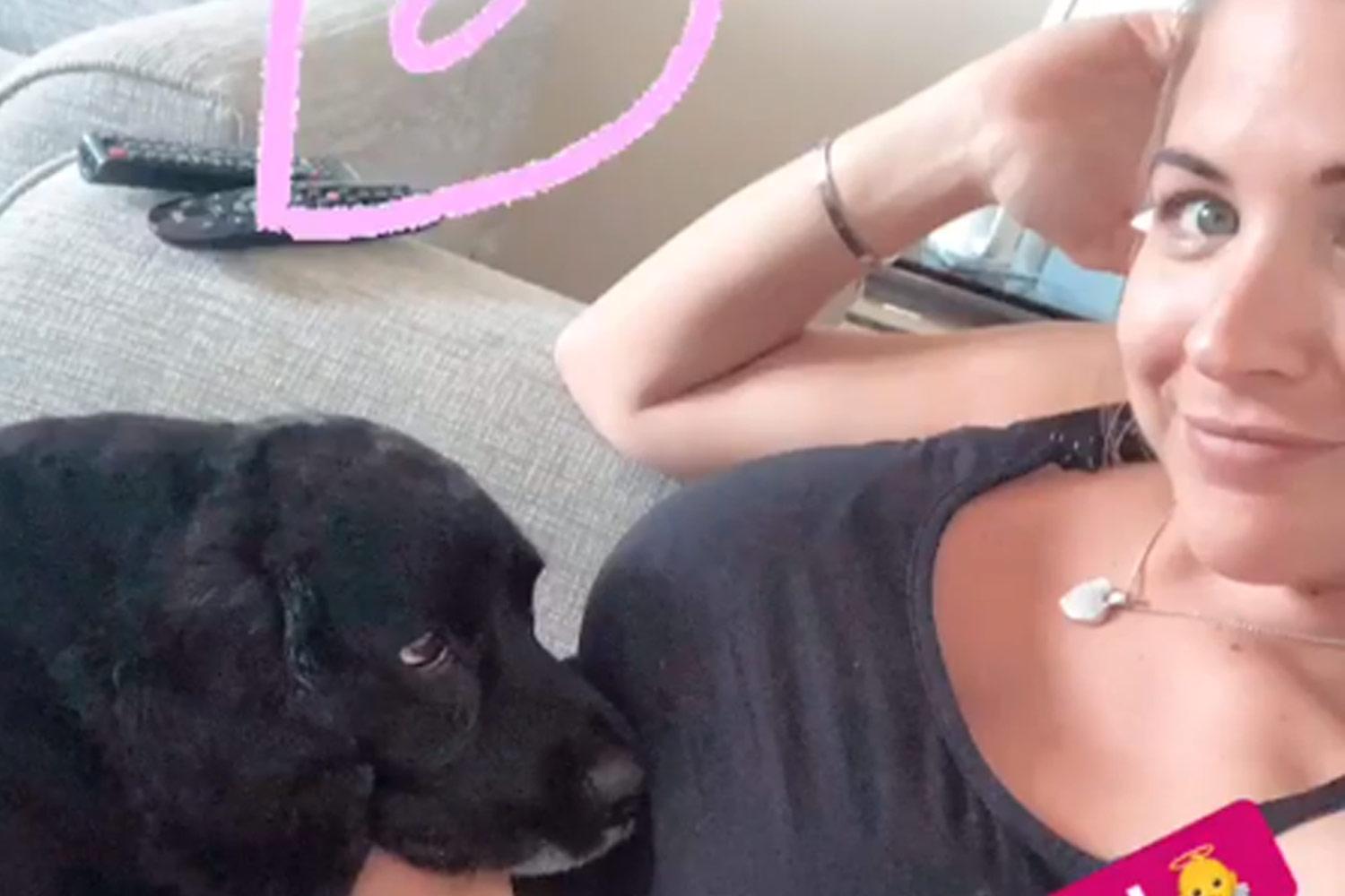 Pregnant Gemma Atkinson shares snaps of pet protecting her baby bump