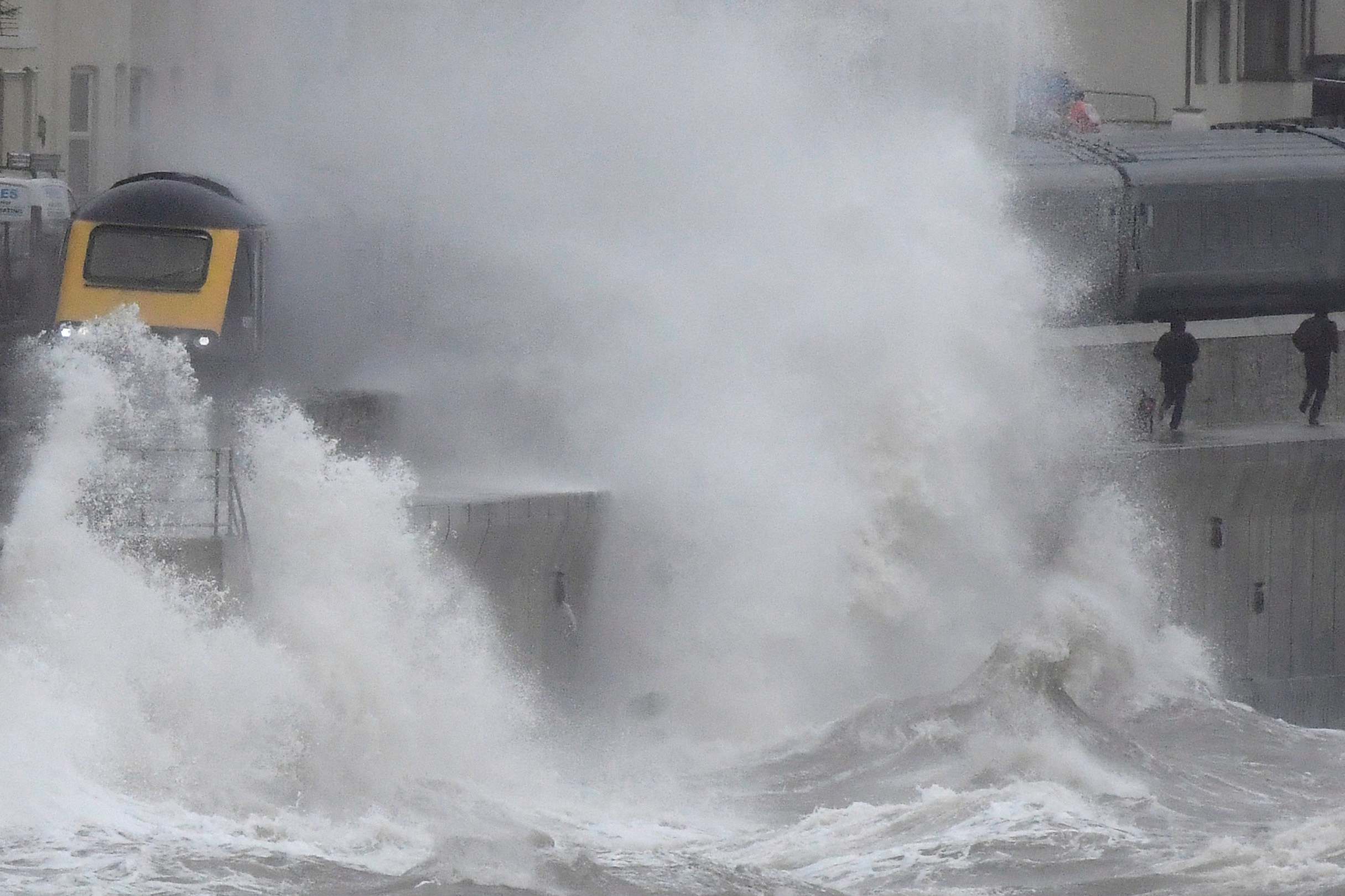 Travel chaos as remnants of Storm Brendan continue to batter UK
