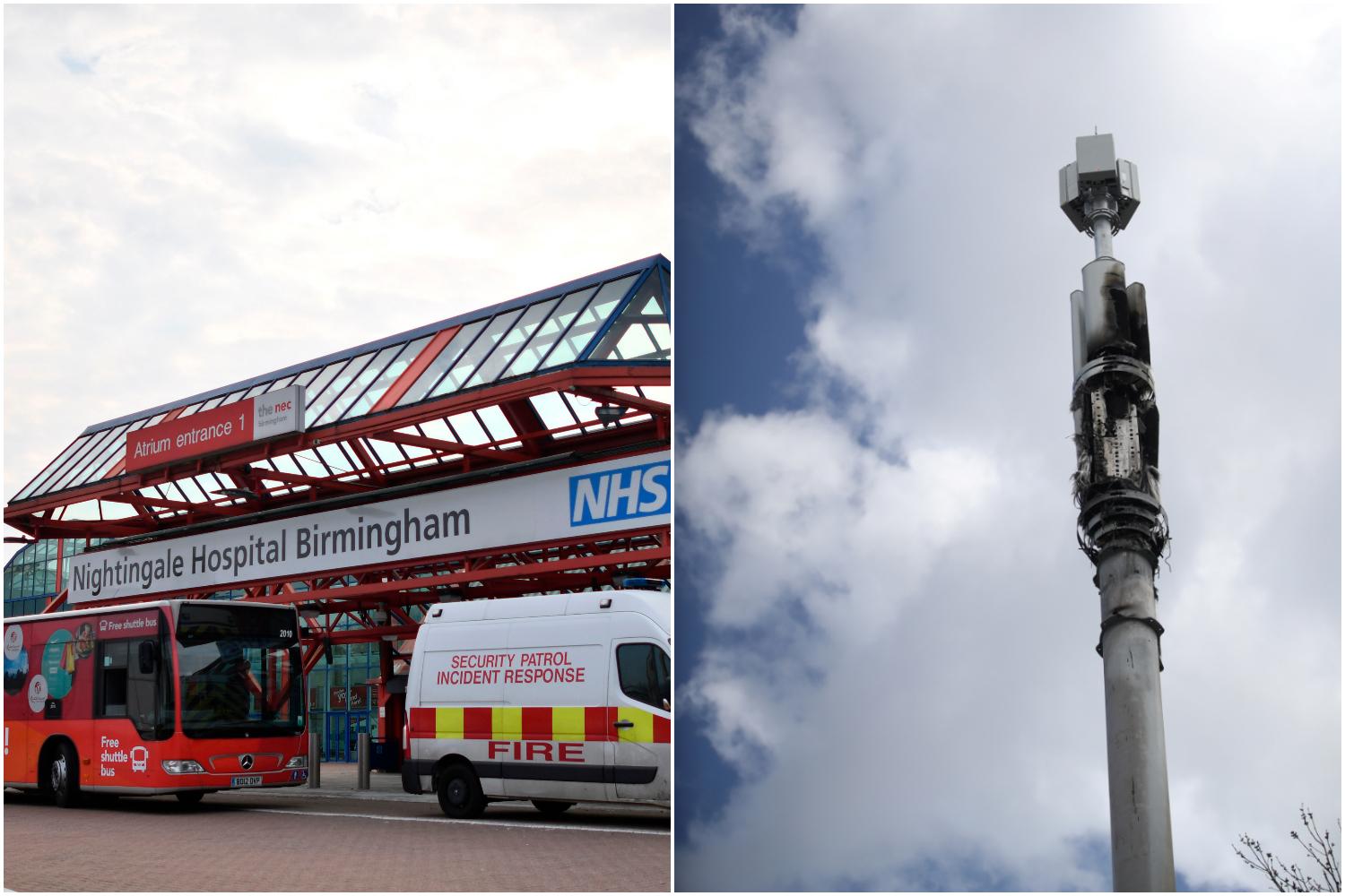 Nightingale hospital phone mast attacked as 5G conspiracy theory rages