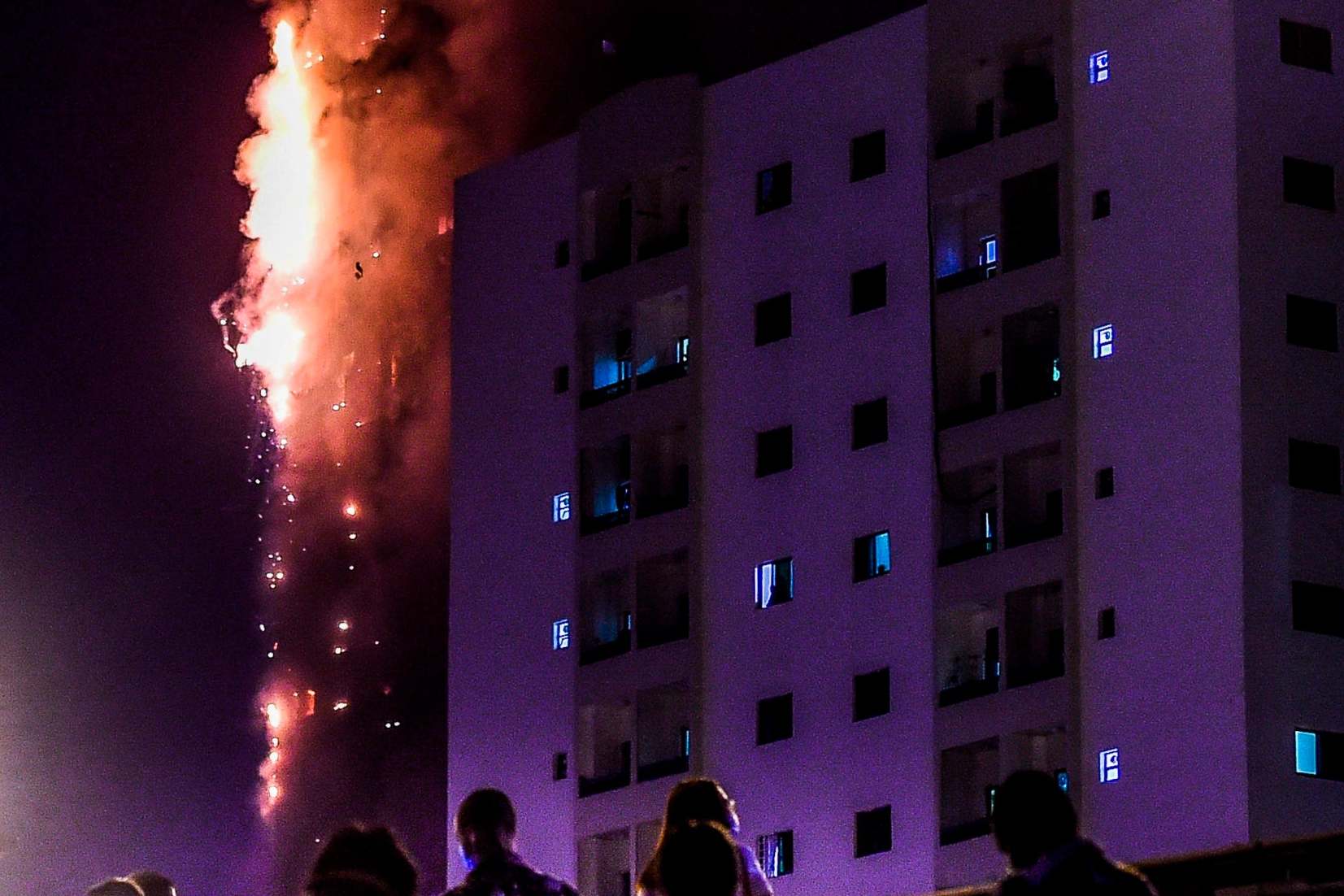 Huge fire engulfs 48-storey skyscraper in UAE city of Sharjah