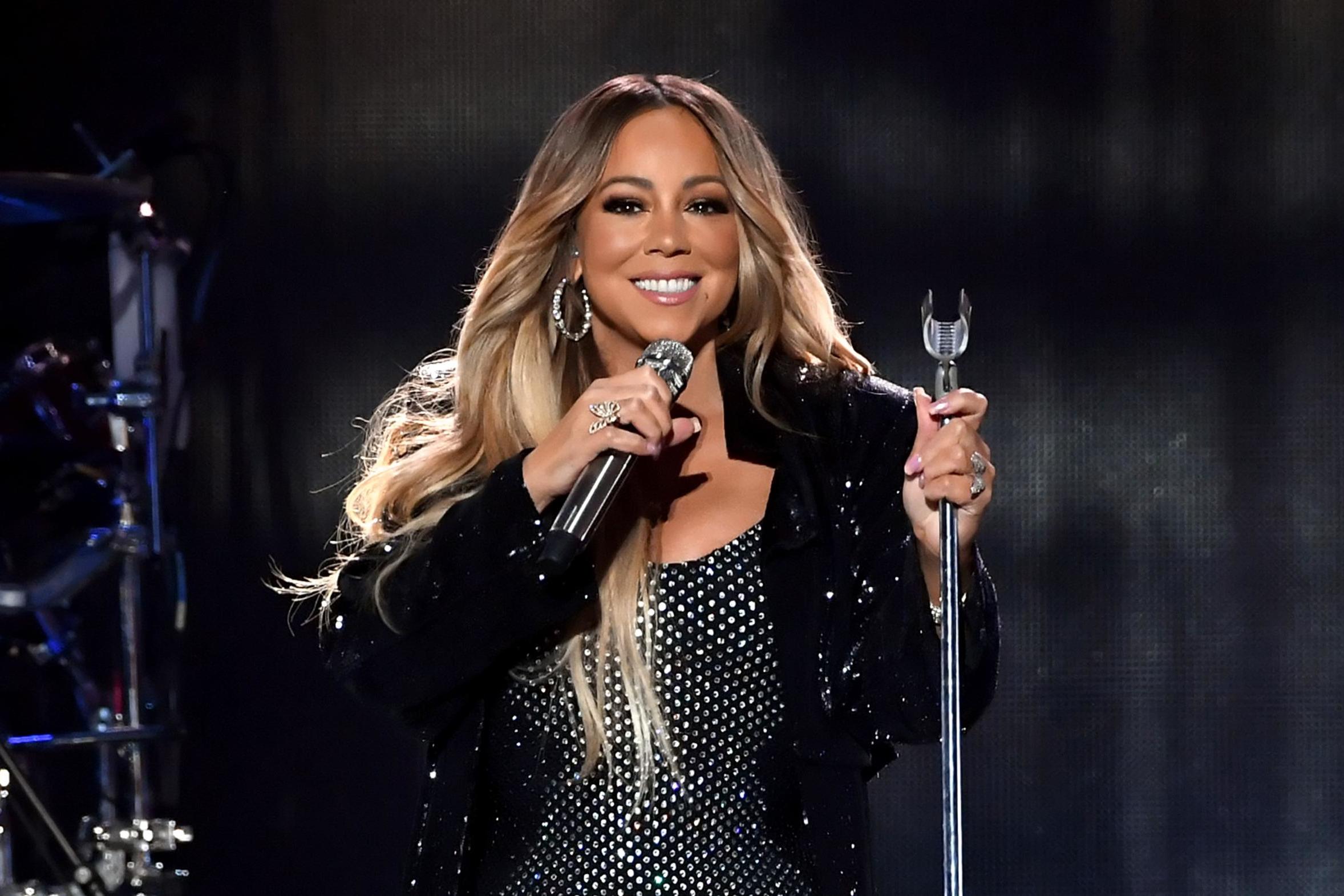 Mariah Carey onstage in Vegas