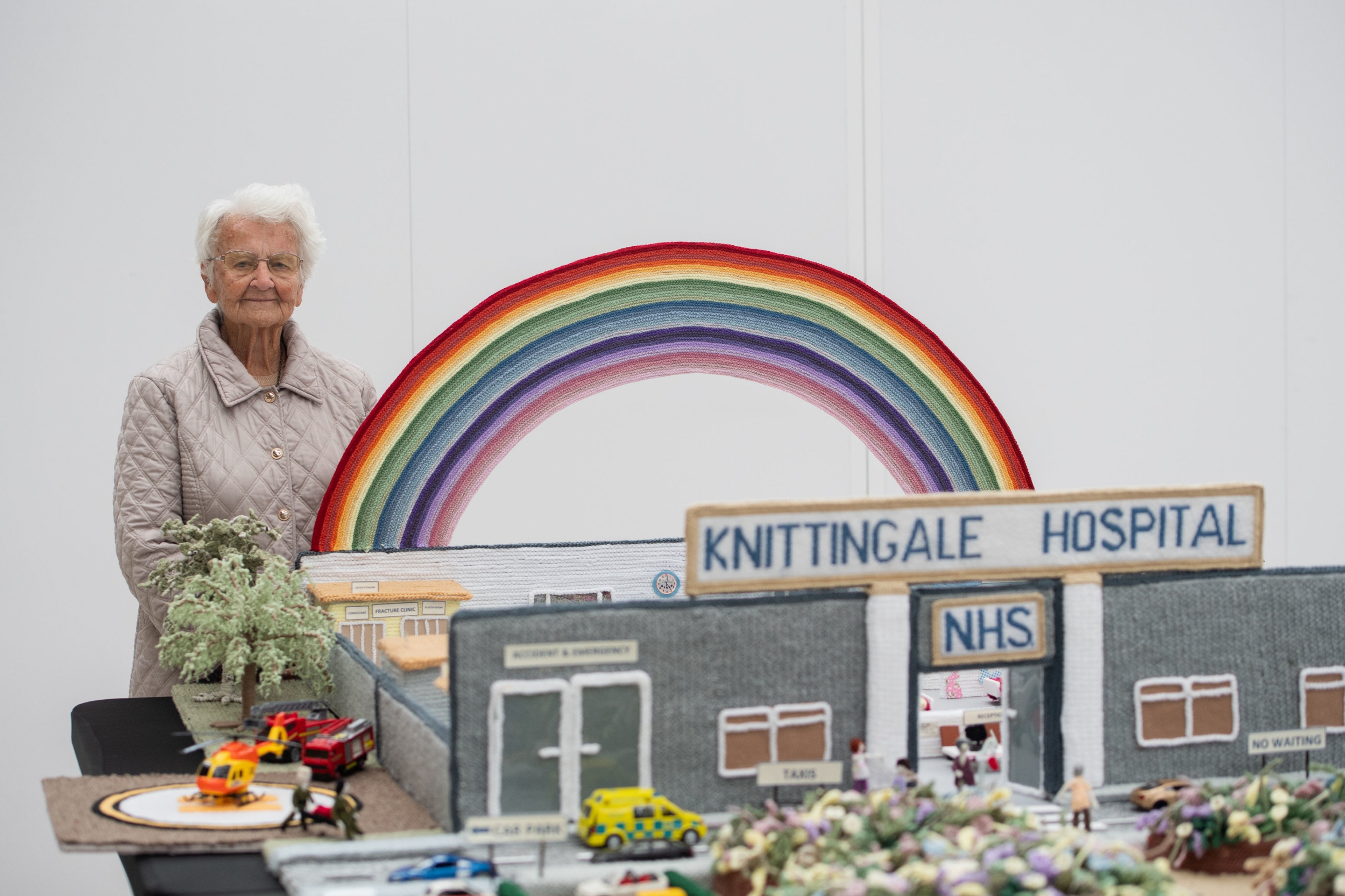 Great-great-grandmother creates 'Knittingale' hospital to help NHS