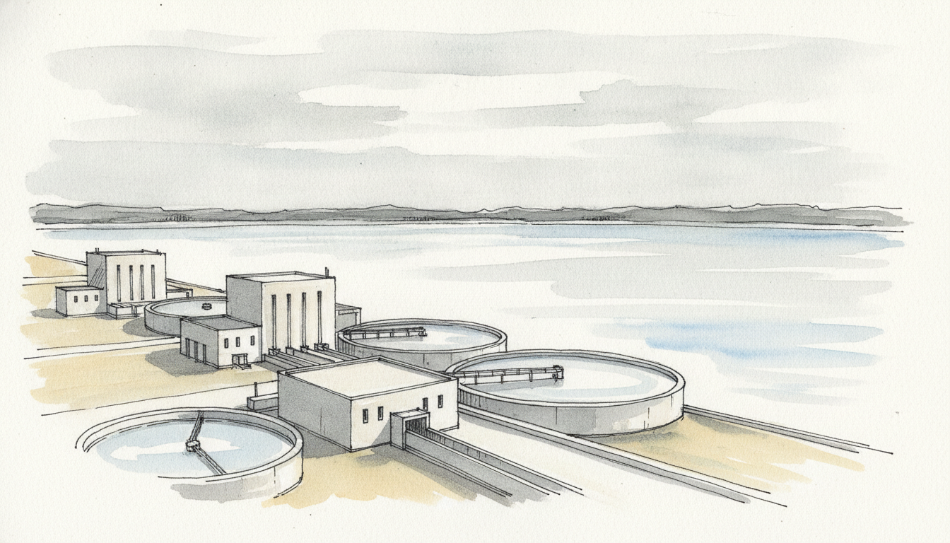 Thames Water's new water treatment plant at the Lee Valley Reservoirs, London